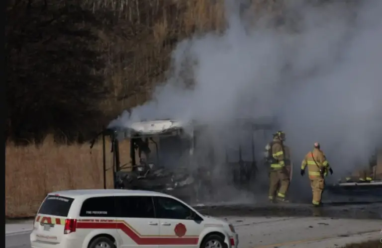 bus full of Haj pilgrims crashed bridge and caught fire 20 people died